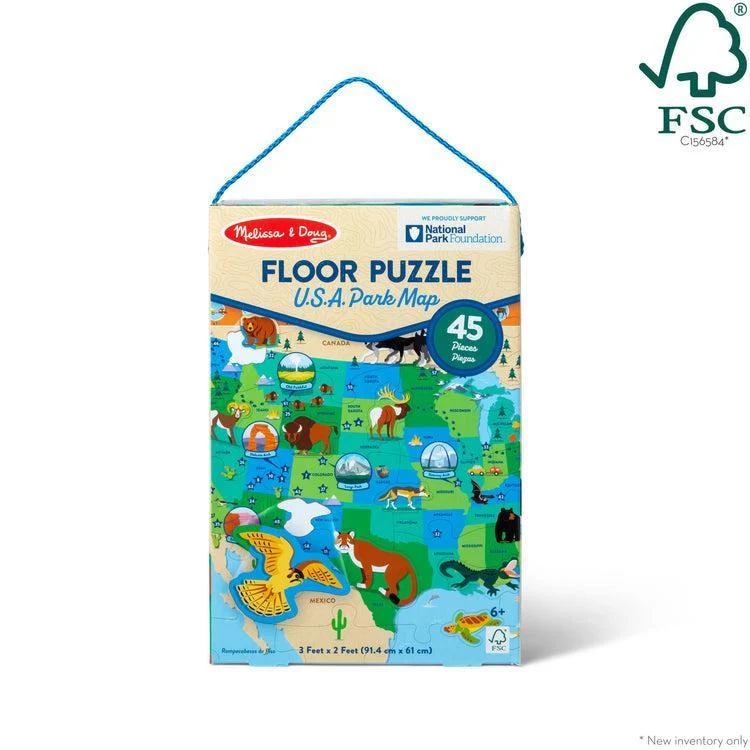U.S.A. Park Map National Parks Floor Puzzle - Image 2